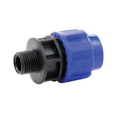 20 mm PE-Rohr Anschlussverschraubung 1" AG (Bild für) 20 mm PE-Rohr Anschlussverschraubung 1" AG